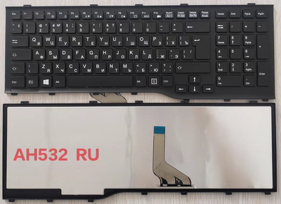 全新Fujitsu LIFEBOOK AH532 A532 N532 Ru 俄文黑色笔记本键盘