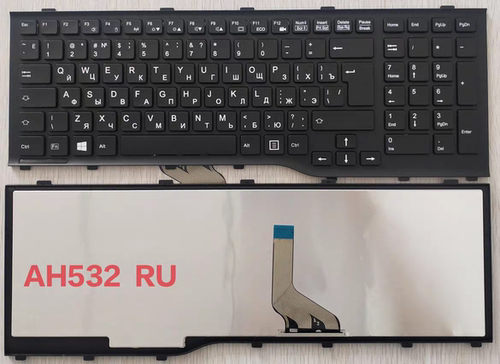 全新Fujitsu LIFEBOOK AH532 A532 N532 Ru 俄文黑色笔记本键盘