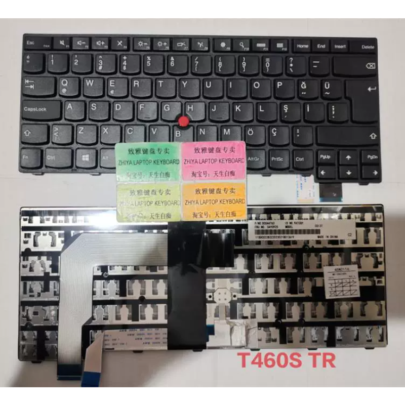 全新LENOVO T460S T470S T470P TR 土耳其文  键盘