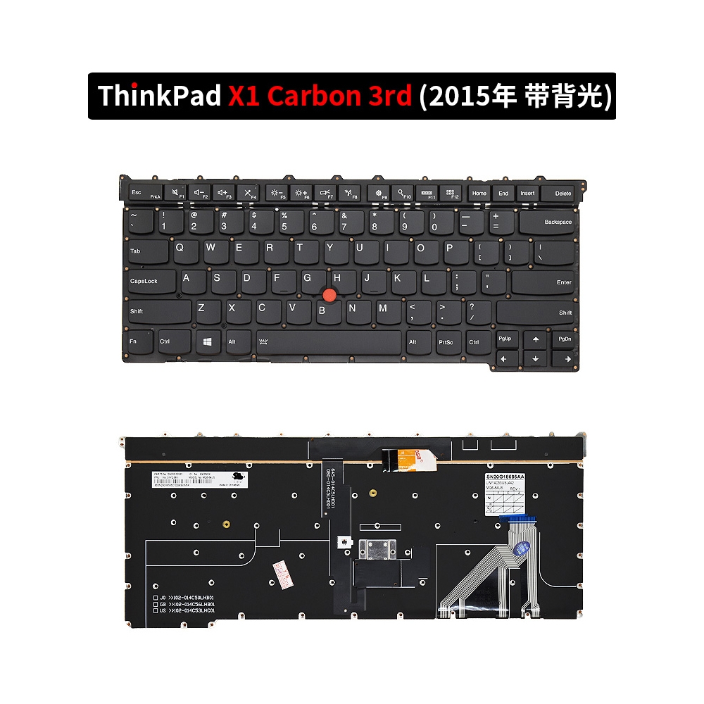 适用联想Thinkpad X1 Carbon X1C 3RD 4TH 5TH 6TH 7TH 8TH键盘 3C数码配件 笔记本零部件 原图主图