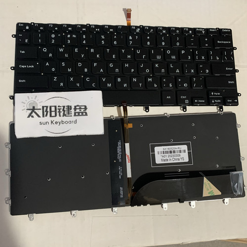 Ru 俄文XPS 13 9343 9350 9360 N7547 N7548 P54G P57G P41F键盘