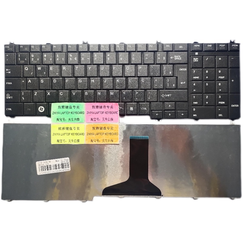 全新TOSHIBA C650 L650D L655 L660 L750 BR 巴西 键盘 电脑硬件/显示器/电脑周边 键盘 原图主图