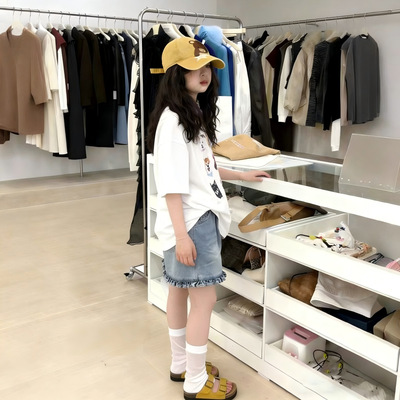 女童短袖T恤蛋糕裙套装夏季2026新款儿童超好看女孩半身裙子夏装