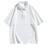 超薄垂感冰丝面料短袖polo衫夏季港风青年潮流宽松潮牌polo衫，男装Polo衫，星座218-1（原230）