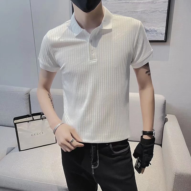 Y814P30新款标准文艺POLO衫男青春流行五分袖夏季原宿日系潮流2,男装Polo衫,星座218-1（原230）