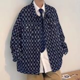 839P46春秋外套韩版潮流满印休闲夹克痞帅男上衣服宽松潮牌褂子，男装夹克，星座218-1（原230）
