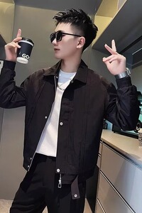 J135p55痞帅男装高级感夹克男士休闲外套潮牌春秋季2024新款秋装图片