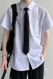 C02P30DK制服短袖衬衫套装男韩版潮流休闲百搭领带衬衣搭配西裤，男装衬衫，星座218-1（原230）