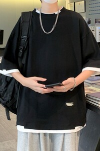 2024夏季新款潮牌短袖T恤男时尚圆领个性百搭半袖上衣服G103P30图片