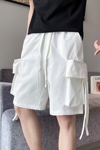D043P30夏季男士纯色大口袋工装短裤五分裤学生中裤宽松潮流休闲图片