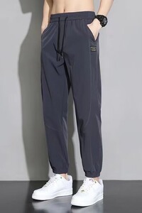 629P25裤子男夏季宽松束脚运动2024新款韩版速干九分男士休闲裤潮图片