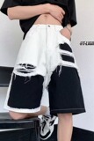 2024设计感短裤男潮牌日系5分休闲裤美式复五分裤子男生新D43P45，男装牛仔裤，星座218-1（原230）