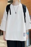 wassuphappy冰丝短袖t恤男夏季薄款潮牌凉感宽松五分袖休闲上衣，男装T恤，星座218-1（原230）