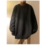 日系慵懒风圆领毛线衣男百搭软糯风针织衫古着vintage套头卫衣秋，男装针织衫/毛衣，星座218-1（原230）