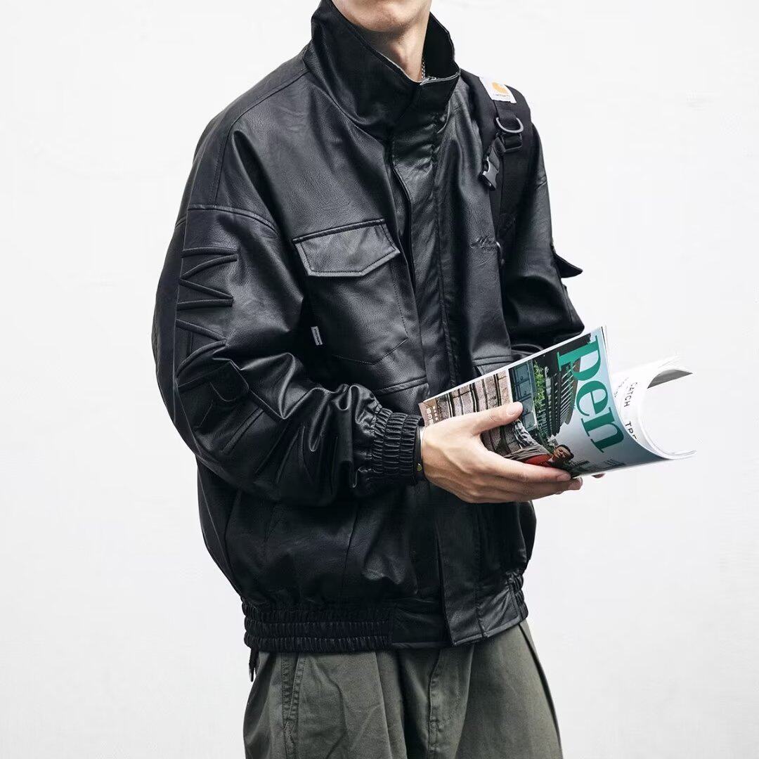 Y7711P90潮翻领运动拉链长袖外穿男青春流行百搭标准秋季夹克新款,男装夹克,星座218-1（原230）