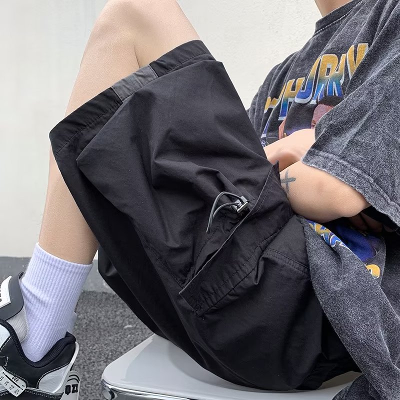 美式机能工装短裤男夏季薄款休闲五分裤运动潮牌中裤沙滩DK679P35图片