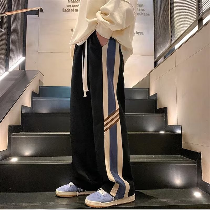 G046P40男青春流行潮流新款宽松型时尚潮牌九分裤春秋印花休闲裤图片