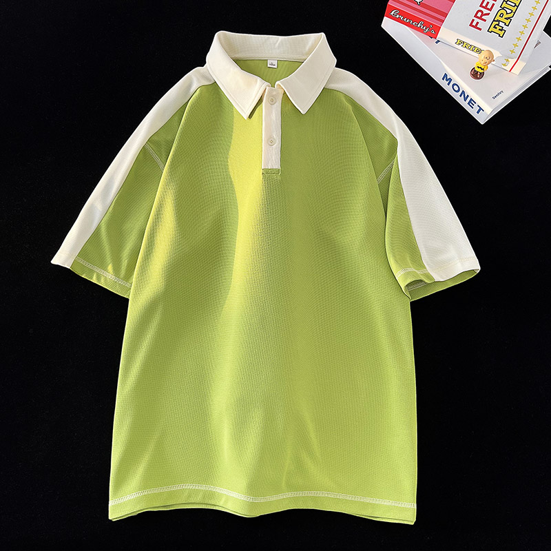2024夏季新款短袖t恤男士翻领百搭polo衫纯棉修身休闲衣服,男装T恤,星座218-1（原230）