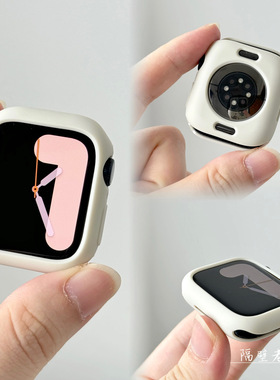 适用apple watchS10苹果手表保护壳柔软TPU糖果卡通98SE2防摔防花