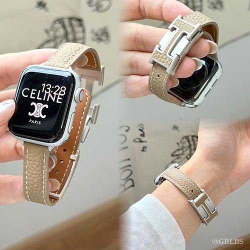 细牛皮荔枝纹H磁吸扣Watch12表带