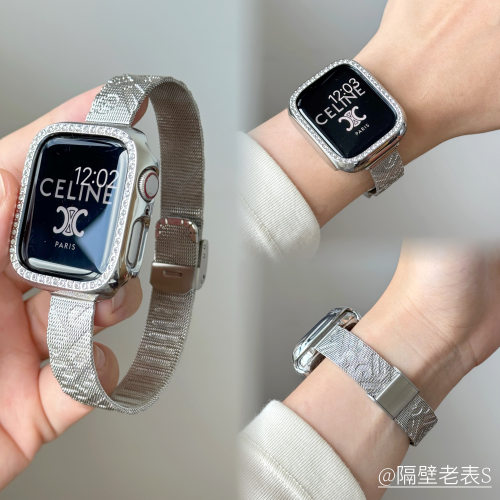 细款金属压纹透气适用iWatch手表