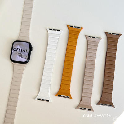 适用WatchS11表带小蛮腰皮质磁吸