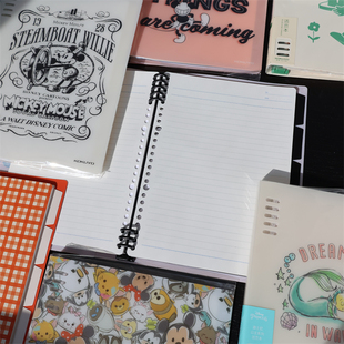 国誉活页本塔卡沙b5限定迪士尼 a5可换替芯8孔笔记本大容量本子