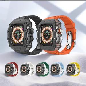 华力美霜影碳纤维iwatch11改装表带保护壳Ultra3适用苹果手表46mm