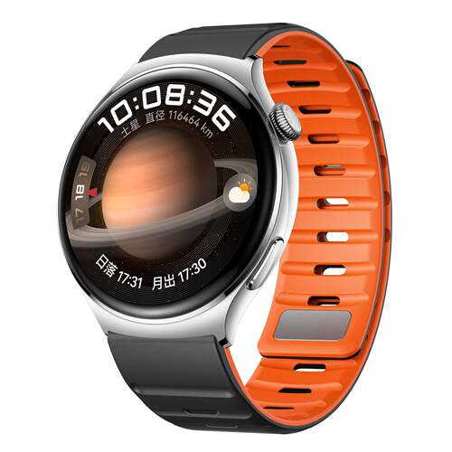 适用华为GT3表带watch3pro双色硅胶N54强磁表带 22MM运动户外表带