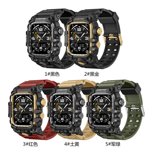 适用于apple watch10苹果Ultra合金表壳49mm一体表壳TPU小泥王
