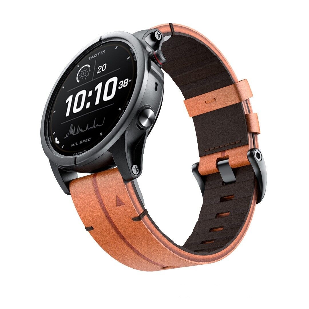 garmin佳明fenix7x/fenix6x/epix pro泰铁时tactix7快拆真皮表带
