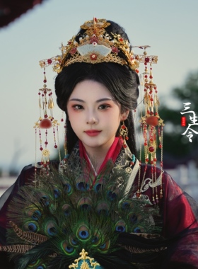 三生令小乔发冠新娘折腰战国风