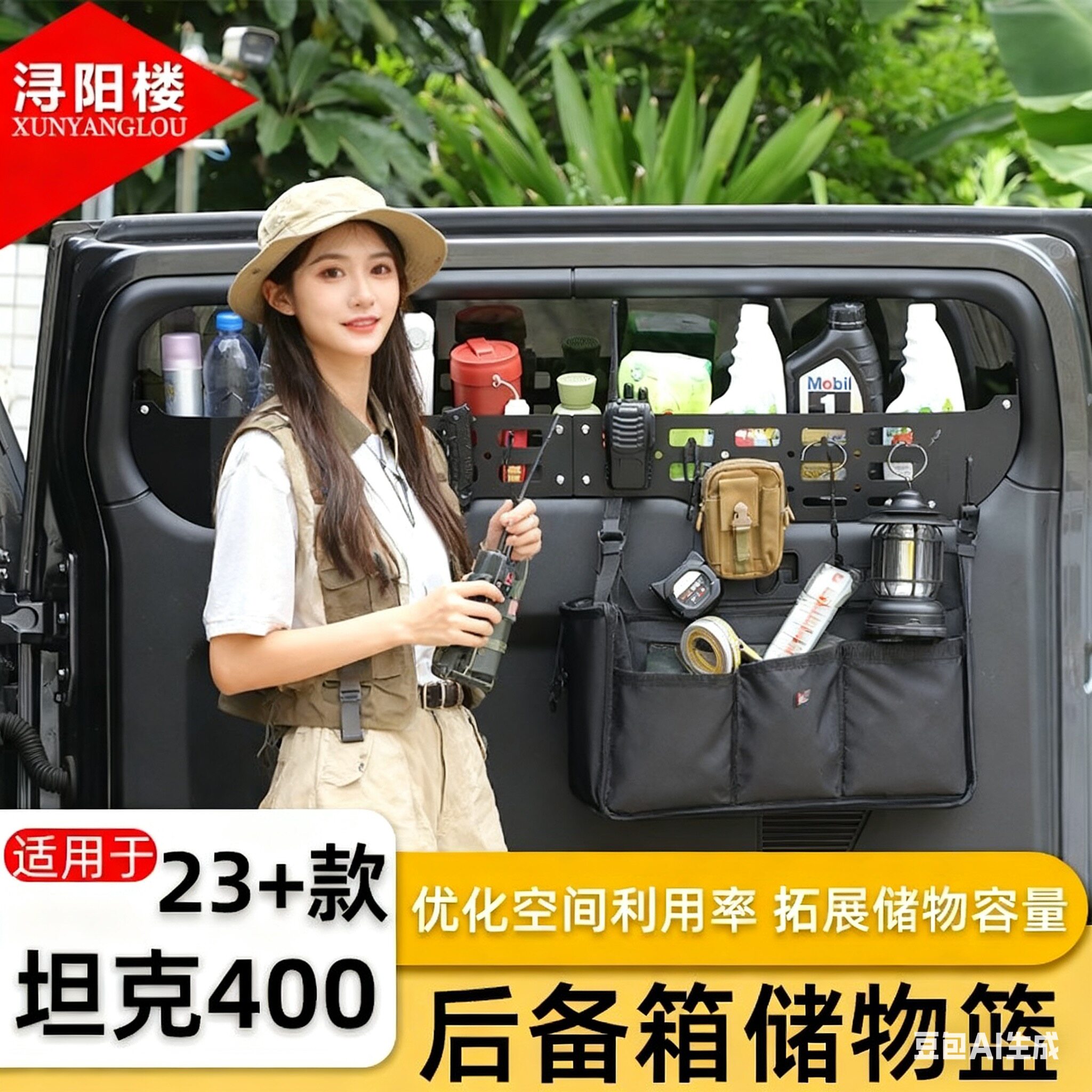 坦克400500后备箱侧窗尾门窗储物