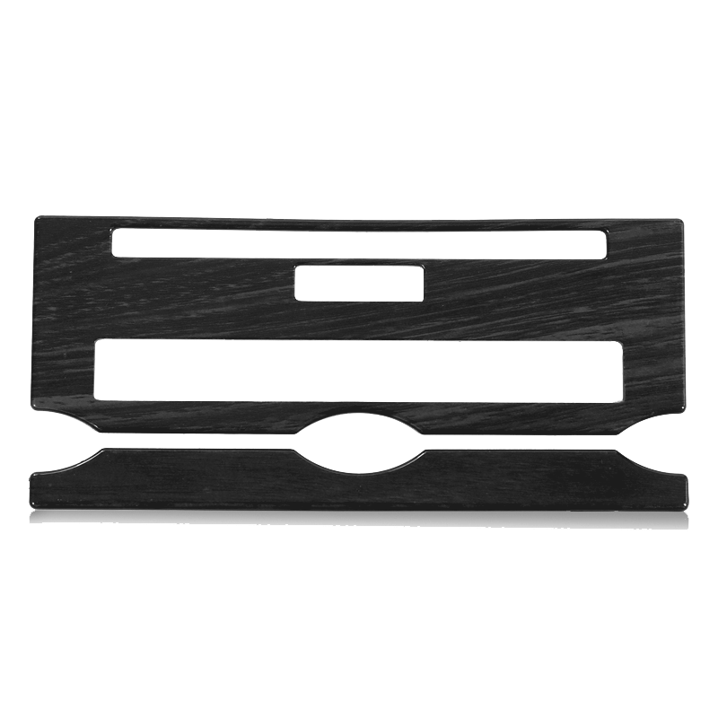 适用于路虎发现4中控CD面板装饰贴发现4改装黑木纹内饰配件中控贴