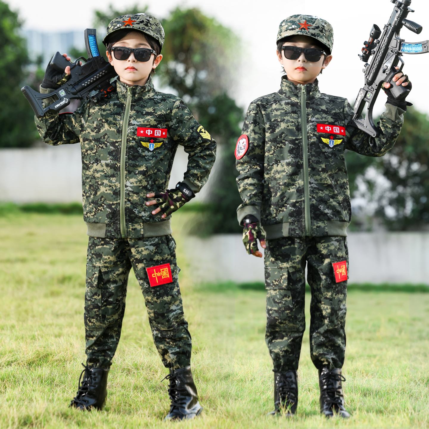 儿童迷彩服套装男童特种兵服军服