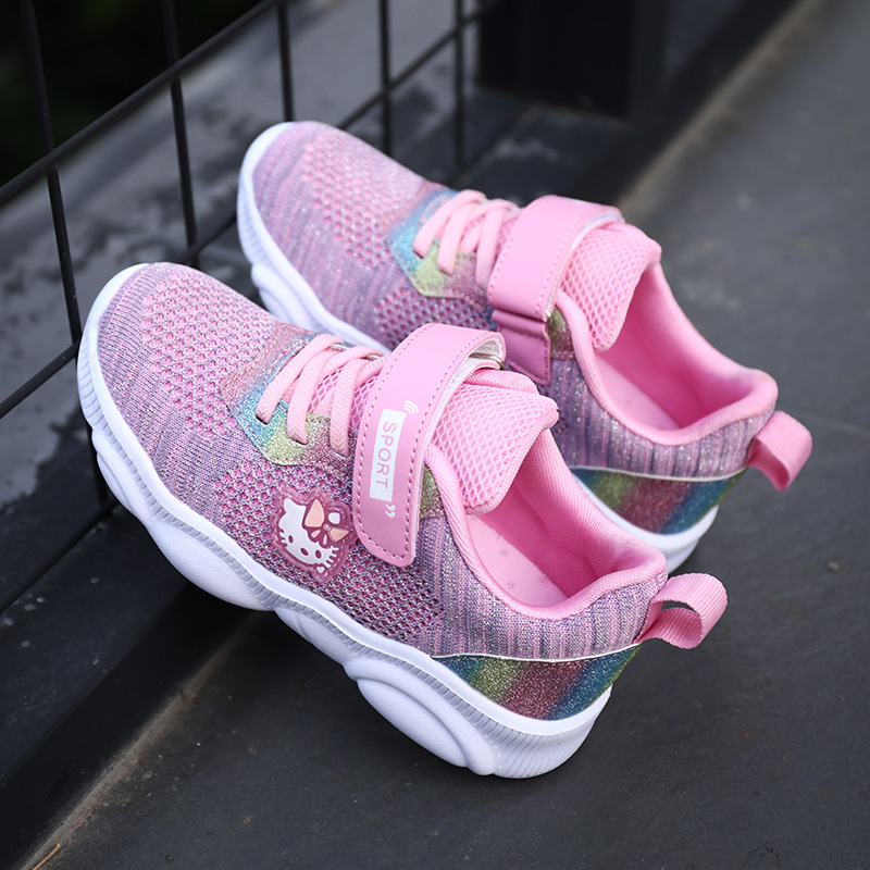 ABC女童鞋子春秋透气儿童运动鞋