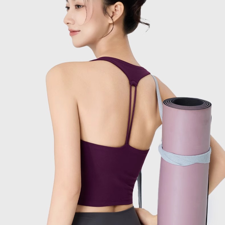 一体式胸垫新款瑜伽服背心女