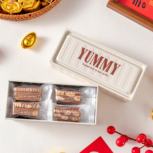 太妃糖铁罐空新年礼盒子牛轧糖果饼干雪花酥烘焙零食密封包装马年