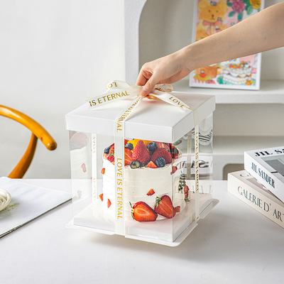 蛋糕盒子包装盒4四寸6六寸八1012十二生日打包双三加高一次性方形