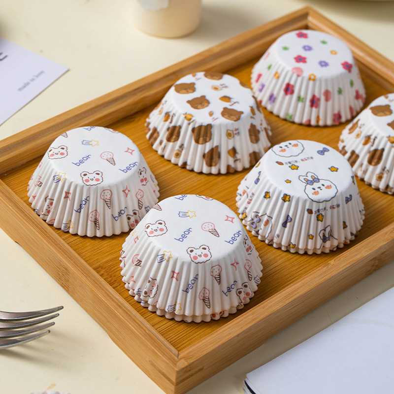 雪媚娘纸托一次性蛋糕纸杯卡通烘焙用品耐高温马芬杯底托包装纸垫