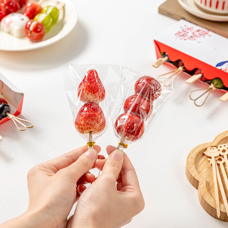 冰糖葫芦包装袋纸盒子专用迷你小串制作材料网红摆摊打包工具竹签,厨房/烹饪用具,点心包装盒/包装袋,淘宝优惠券,粉丝福利购,淘宝优惠卷