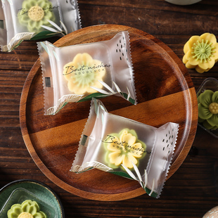 月饼包装袋带底托内托中秋盒子50/100克2025新款机封商用高档定制