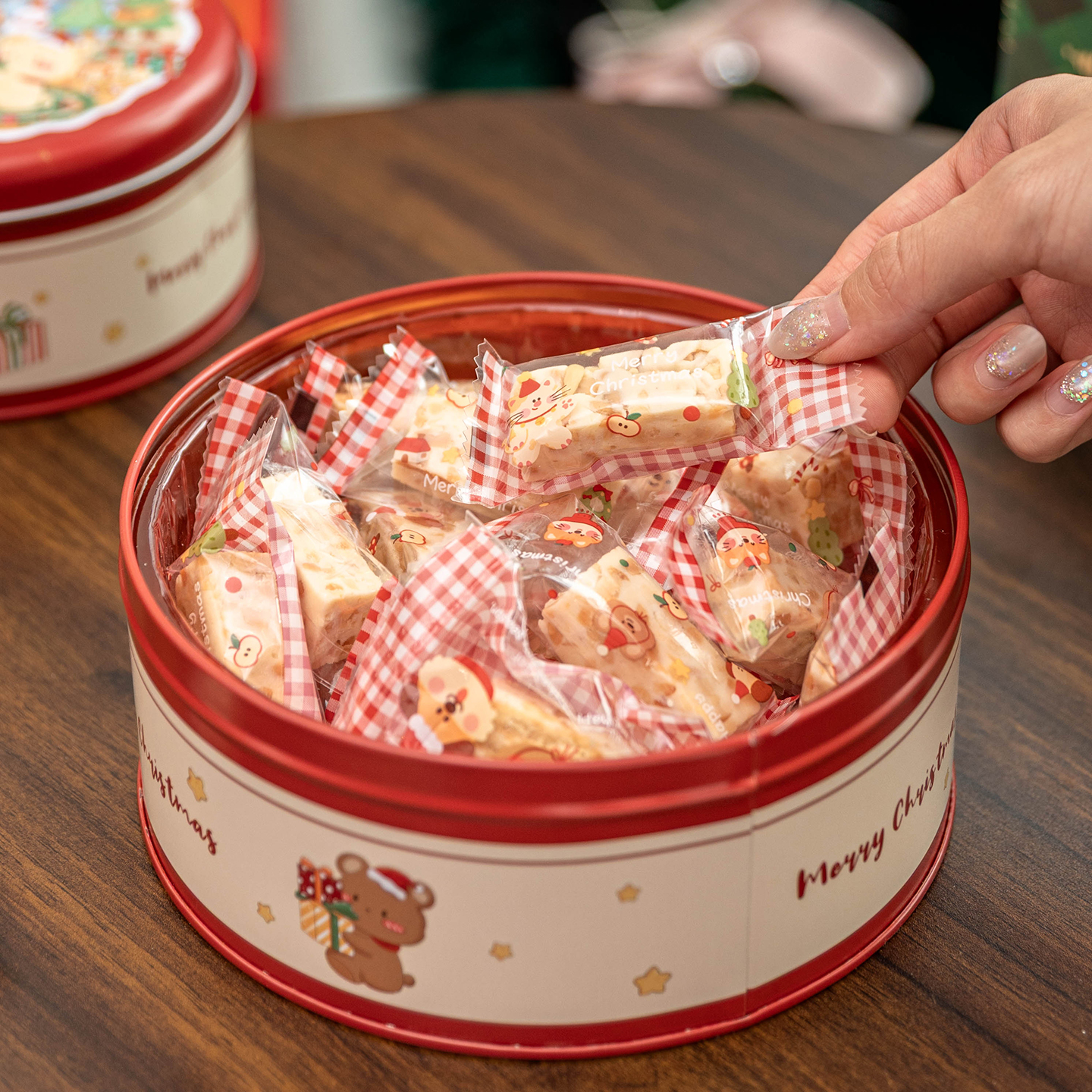 圣诞饼干包装罐铁盒子马口曲奇糖果雪花酥礼物品空儿童零食烘焙节