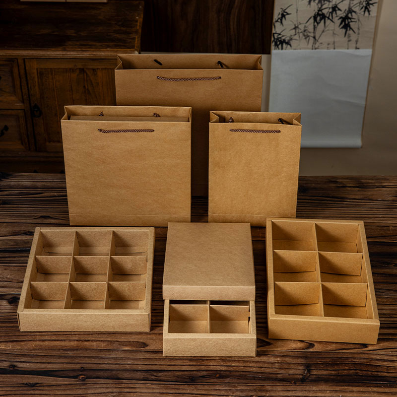 2025年新款中秋月饼包装盒礼盒空高档国潮风送礼糕点牛皮纸九宫格