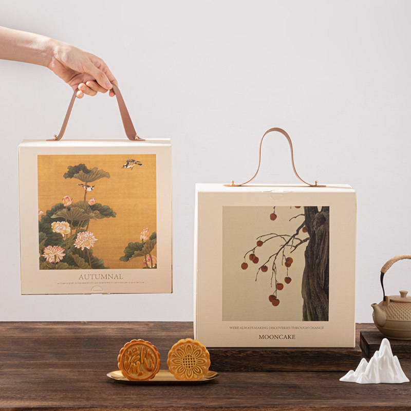 2025中秋节月饼包装盒国风手提伴手礼礼品盒子高级感空盒定制批发