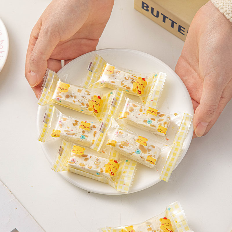 长方形牛轧糖果专用机封口包装袋子透明太妃食品级独立小打包手工