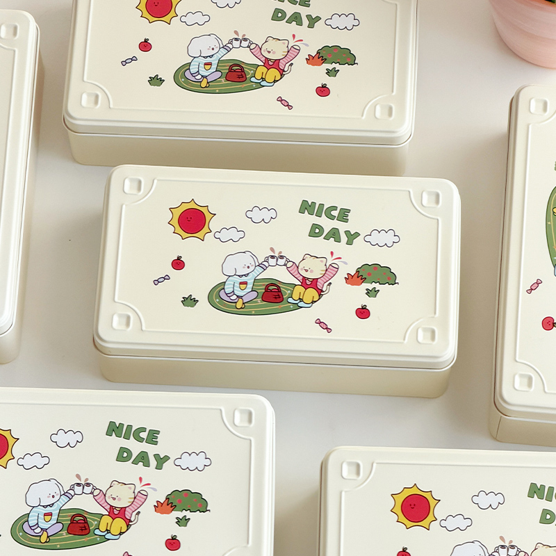 礼物包装盒伴手礼物品打包盒子收纳糖果长方形马口铁烘焙饼干小空