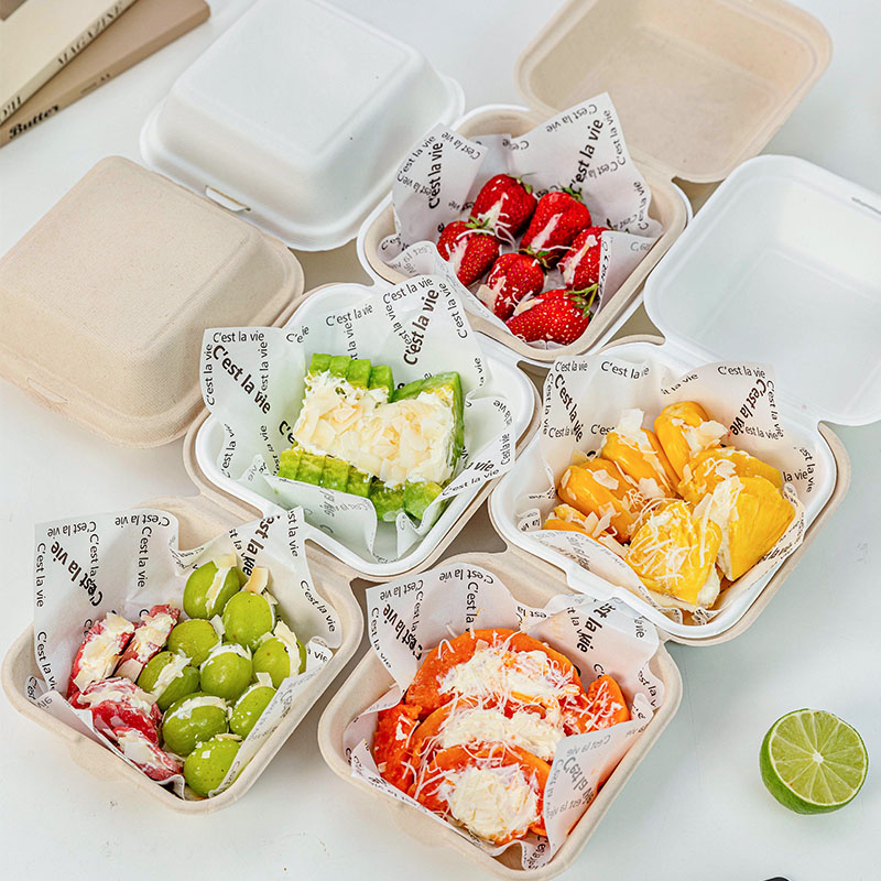 水果包装盒子蛋糕提拉米苏便当带防油纸食品级一次性烘焙甜品打包