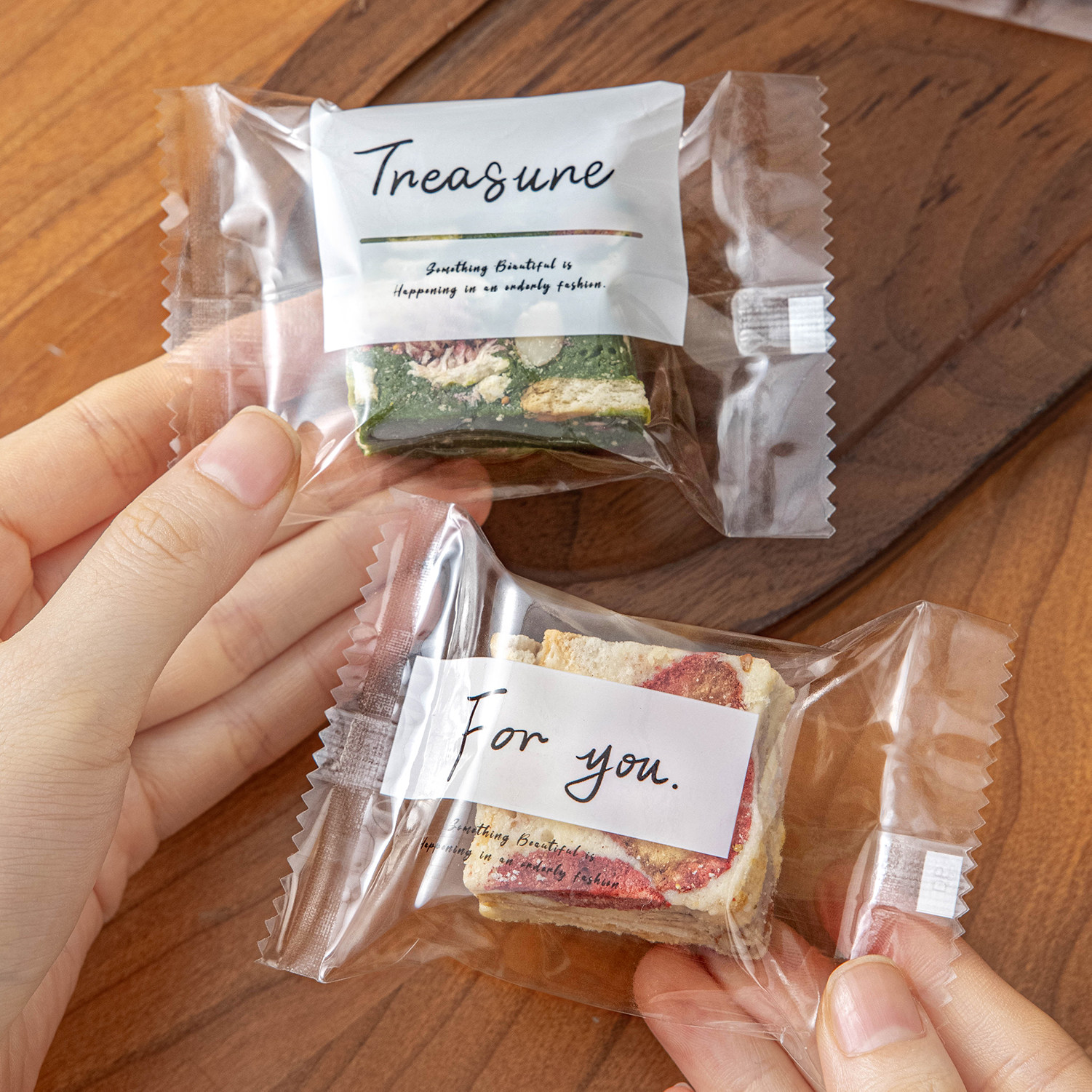 雪花酥饼干独立小包装袋子透明