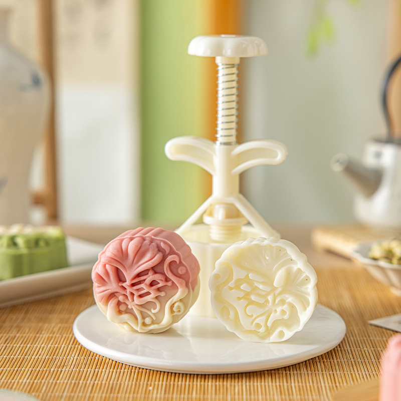 中秋烘焙月饼模具家用手压式冰皮流心食品级磨具新款杏75克g